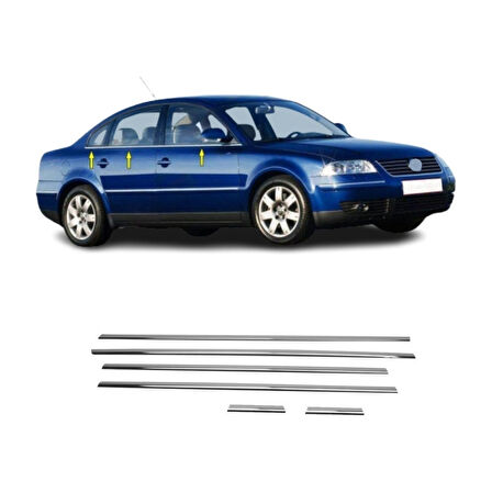 Cam Çıtaları Krom 6 Parça Passat 3B SD 2000-2005 Arası Modeller İçin