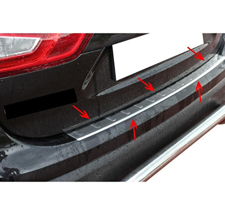 Arka Tampon Eşiği Krom Qashqai SUV 2017 Ve Sonrası Modeller İçin