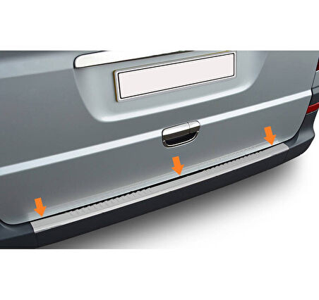 Arka Tampon Eşiği Krom Vito W639 Van 2010-2014 Arası Modeller İçin