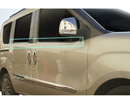 Cam Çıtaları Krom 4 Parça Doblo-2 Panel Van LAV 2010 Ve Sonrası Modeller İçin