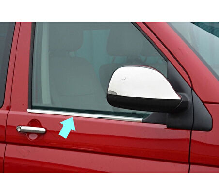 VW T6 Transporter Uyumlu Cam Çıtası Krom 2 Parça 2015 -2023 Arası Modeller İçin