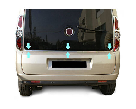 Bagaj Cam Alt Çıta Krom Doblo-2 Panel Van LAV 2010-2014 Arası Modeller İçin