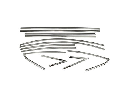 AUDI A3 SD Uyumlu Cam Çerçeve Seti Krom 12 Parça 2012 Ve Sonrası Modeller İçin