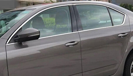 Cam Çerçevesi Krom Üst Kalite 10 Parça Octavia-3 A7 SD 2013 Ve Sonrası Modeller İçin