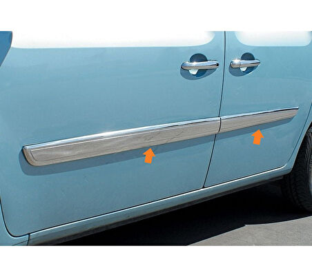 Yan Kapı Çıtası Dar Model Krom 4 Parça Kangoo-2 Mini Van LAV 2008-2011 Arası Modeller İçin