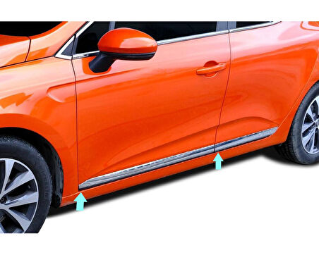 Yan Kapı Çıtası Krom 4 Parça Clio-5 HB 5D 2019 Ve Sonrası Modeller İçin