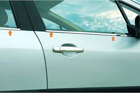 Cam Çıtaları Krom 4 Parça Clio-3 HB 5D 2006-2011 Arası Modeller İçin