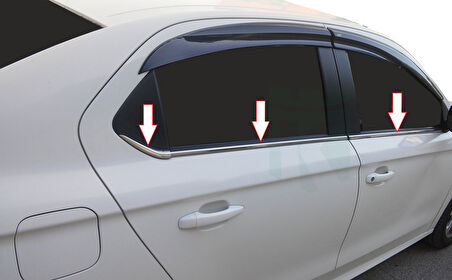 Citroen C-Elysee Cam Çıtaları Krom 6 Parça SD 2012 Ve Sonrası Modeller İçin