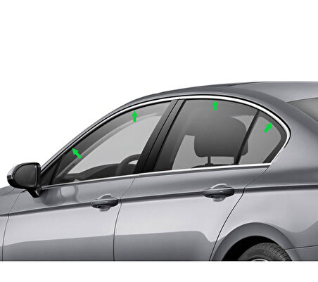 Cam Çerçevesi Krom 8 Parça Passat B8.5 SD 2019 Ve Sonrası Modeller İçin