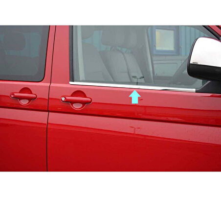 Cam Çıtaları Krom 2 Parça T5 Transporter Van 2010-2014 Arası Modeller İçin