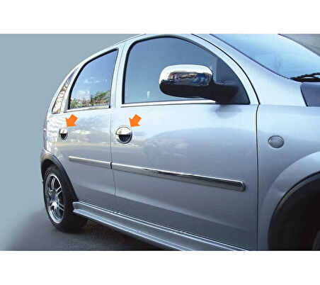 Kapı Kolu Krom 4 Kapı 4 Parça Corsa C HB 5D 2000-2006 Arası Modeller İçin