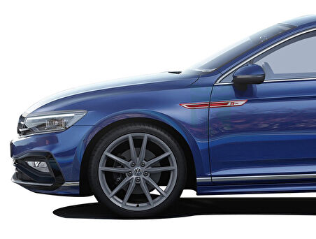 Passat B8.5 R-Line Çamurluk Çıtası Krom Kırmızı SD 2019 Sonrası Modeller İçin