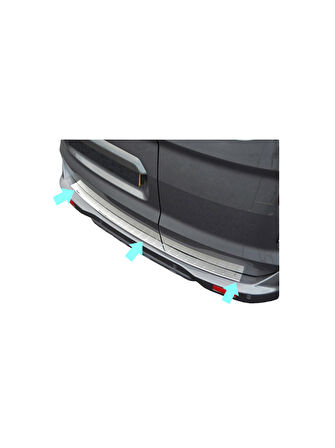 Arka Tampon Eşiği Krom Courier Van 2014 Ve Sonrası Modeller İçin