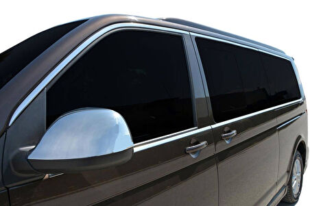 1VW T5 Uyumlu Cam Çerçevesi Krom 14 Parça Uzun Şase 2003 - 2023 Arası Modeller İçin