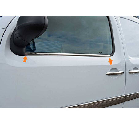 Cam Çıtaları Krom 2 Parça Kangoo-2 Mini Van LAV 2008 Ve Sonrası Modeller İçin