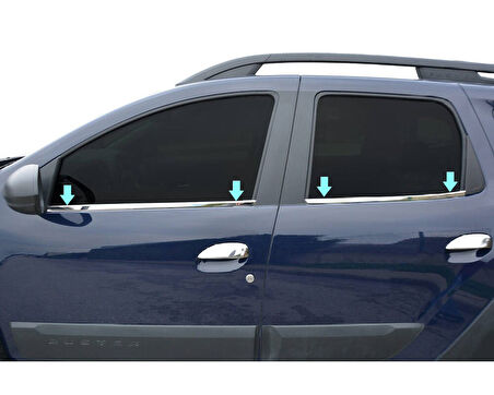 Cam Çıtaları Krom 4 Parça Duster SUV 2018 Ve Sonrası Modeller İçin