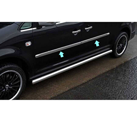 Yan Kapı Çıtası Krom 4 Parça Caddy Mini Van 2010-2014 Arası Modeller İçin