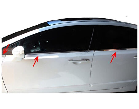 Cam Çıtaları Krom 6 Parça Civic SD 2006-2011 Arası Modeller İçin