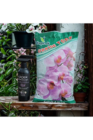 ÇİÇEK BESLEYİCİ VE COŞTURUCU / ORGANİK MİNERALLİ ORKİDE TOPRAĞI 2 'Lİ SET