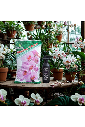 ÇİÇEK BESLEYİCİ VE COŞTURUCU / ORGANİK MİNERALLİ ORKİDE TOPRAĞI 2 'Lİ SET