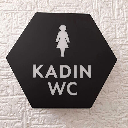 Honeycomb Serisi Işıklı Kadın Wc Yönlendirme Tabelası