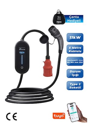 Hims HCTK-11 11kW Ev Tipi Taşınabilir Elektrikli Araç Şarj Cihazı