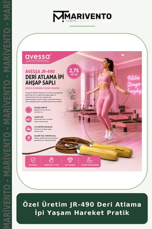 Özel Üretim JR-490 Deri Atlama İpi Yaşam Hareket Pratik