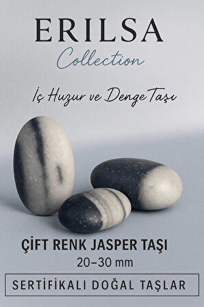 Sertifikalı Çift Renk Jasper Taşı Kütle 20–30 mm İç Huzur Denge ve Güç Enerjisi Taşı