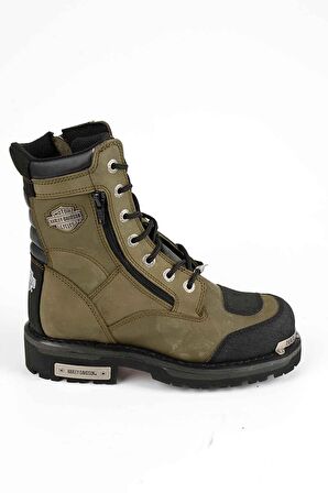 Harley Davidson Olive Hakiki Deri Kadın Bot & Bootie HD0777032103