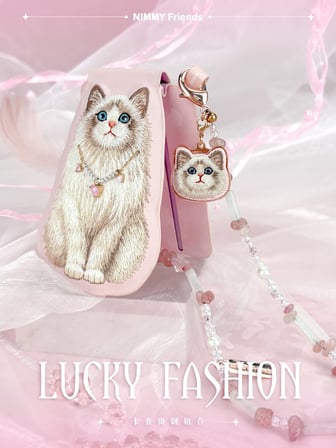 Özel Tasarım Nimmy MagSafe Stand Ve Kartlık Pink Ragdoll 3D Standlı Model Pembe Kapak Telefon Standı