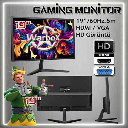 WarboX FOX Xeon X5650 16gb Ram 256gb SSD 250gb HDD R7 240-4gb E.kartı 20" Monitör Gaming Bilgisayar
