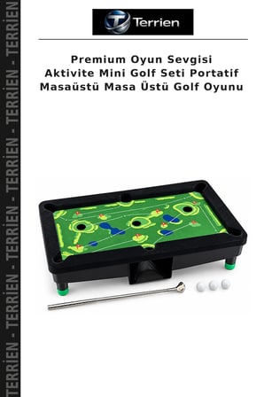 Premium Oyun Sevgisi Aktivite Mini Golf Seti Portatif Masaüstü Masa Üstü Golf Oyunu