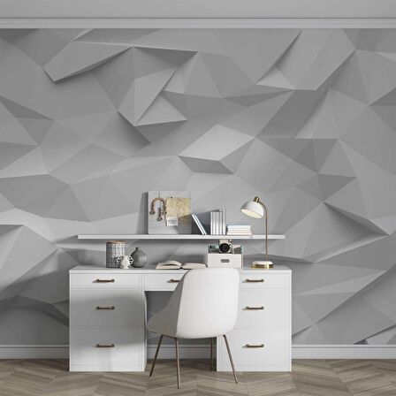 3 Boyutlu Kabartma Görünümlü Kesme Taş Duvar Kağıdı Baskı