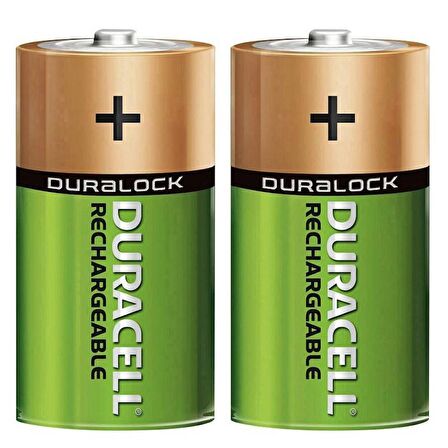 DURACELL C ORTA BOY 3000 MAH NI-MH ŞARJ EDİLEBİLİR 2Lİ PİL (HR14/DC1400) (4324)