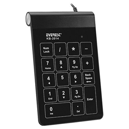 EVEREST KB-2014 USB DOKUNMATİK NUMERİK STANDART KLAVYE SİYAH (4324)