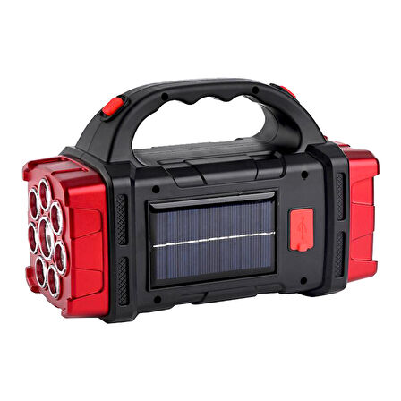 HB-1678 SOLARLI USB ÇIKIŞLI ŞARJ EDİLEBİLİR 38 WATT KAMP FENERİ (4324)