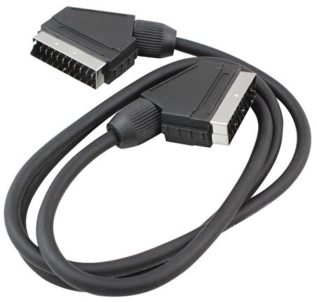 SCART SCART KABLO 3 METRE 7 MM SİYAH POŞETLİ (4324)