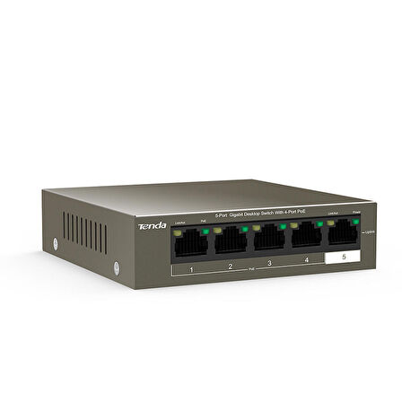 TENDA TEG1105P 63W 5 PORT GIGABIT ETHERNET SWITCH (4 PORT POE) (4324)