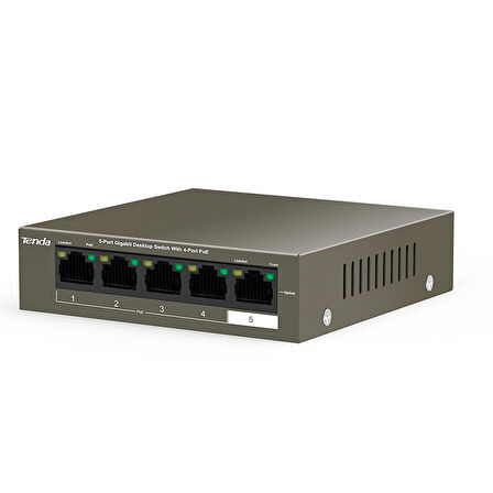 TENDA TEG1105P 63W 5 PORT GIGABIT ETHERNET SWITCH (4 PORT POE) (4324)