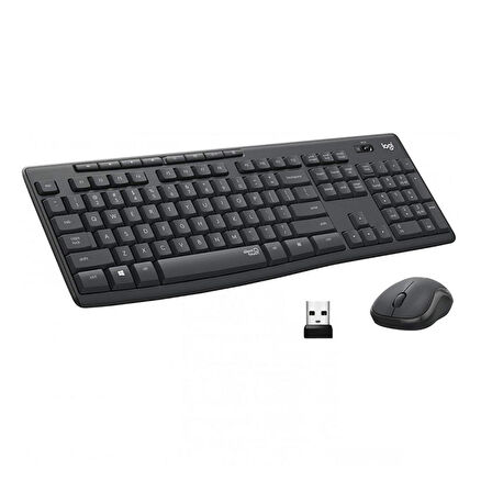 LOGITECH MK295 Q TR SİYAH KABLOSUZ KLAVYE+MOUSE SET (4324)