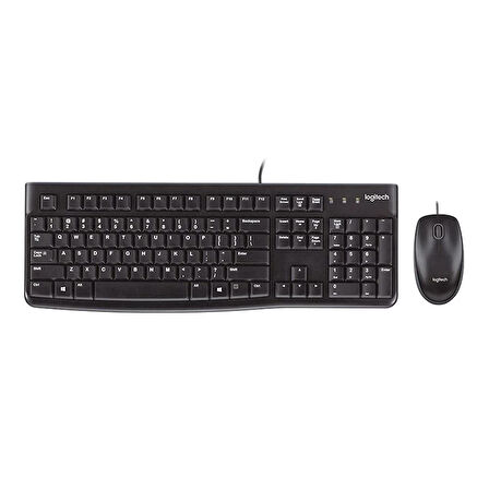 LOGITECH MK120 USB Q SİYAH KABLOLU KLAVYE+MOUSE SET (4324)