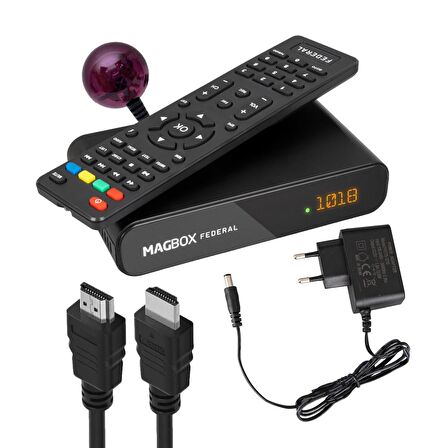 MAGBOX FEDERAL MİNİ HD + SCART TKGSLİ UYDU ALICISI (4324)