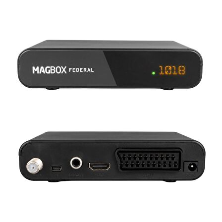 MAGBOX FEDERAL MİNİ HD + SCART TKGSLİ UYDU ALICISI (4324)