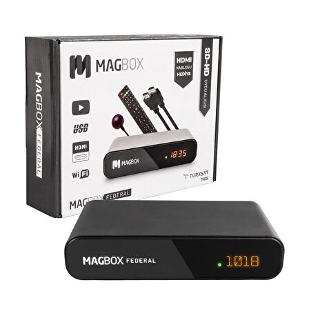 MAGBOX FEDERAL MİNİ HD + SCART TKGSLİ UYDU ALICISI (4324)