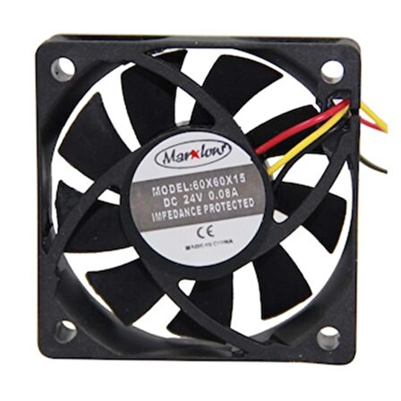 MARXLOW IC-216A 60X60X15 MM 6X6 24 VOLT DC 0.08 AMPER 3 KABLOLU FAN (4324)