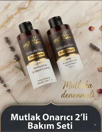 Professional Keratin Botox 2'li Saç Bakım Seti Tuzsuz Şampuan & Brezilya Keratini 400 ML - Özel Seri 