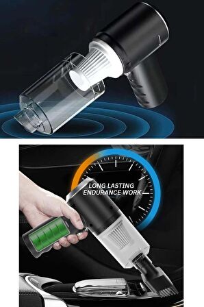 Araç Süpürgesi Mini Usb Şarjlı Vakumlu El Süpürgesi Çok Fonksiyonlu Şarjlı