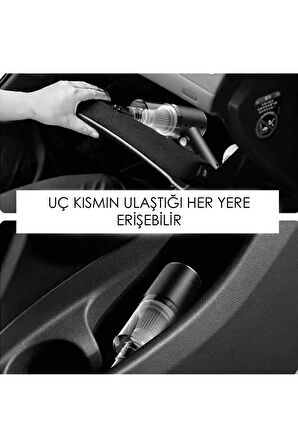 Araç Süpürgesi Mini Usb Şarjlı Vakumlu El Süpürgesi Çok Fonksiyonlu Şarjlı