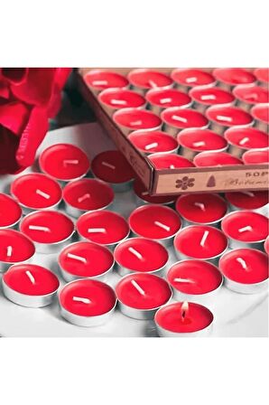 50 Adet Tealight Mum + 365 Gün Söz Kartları + 2500 Adet Kuru Gül + 1 Adet Seni Seviyorum Yastık