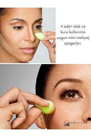 8' Lİ Profesyonel Yüz Make-Up Makyaj Sünger Seti Hediyelik Islak Kuru Kullanıma Uygun Makyaj Süngeri